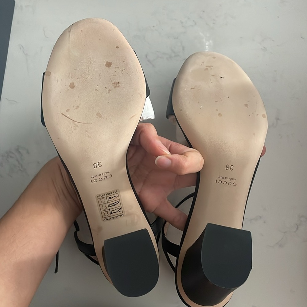 Black Gucci Miro Horsebit Heels Size 38 - Picture 8 of 13